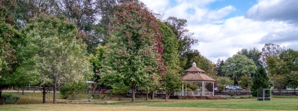 A park and a gazebo in Marple Township