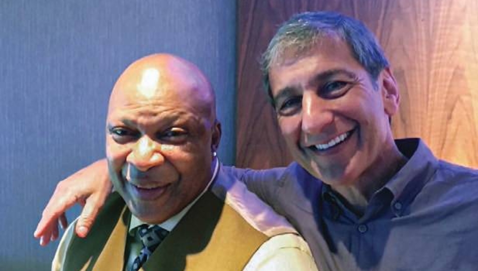 Mike Tollin with Phillies great Dick Allen.