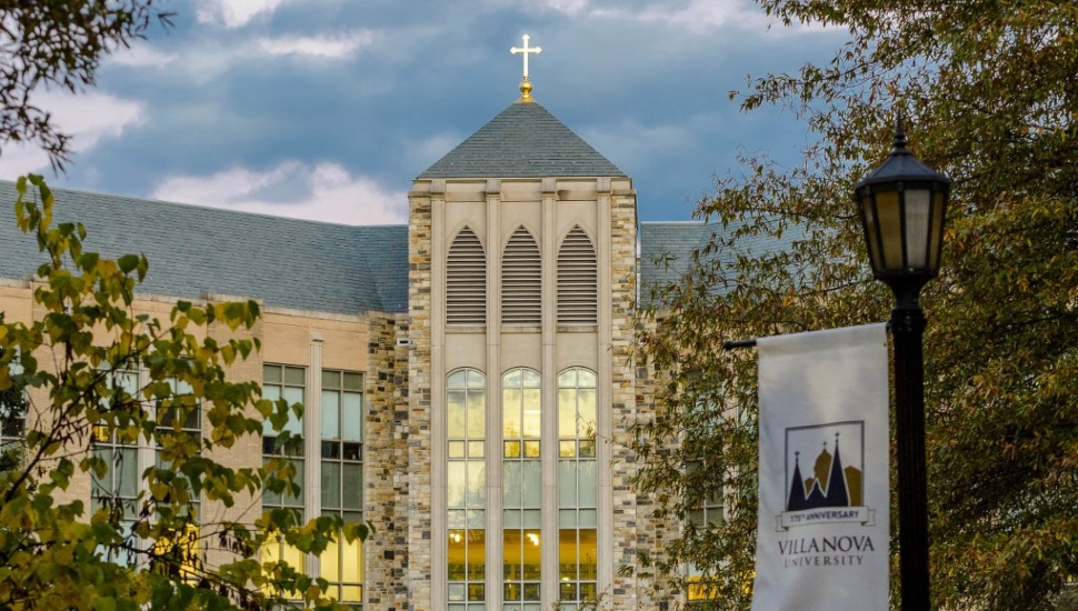One of the campus buildings at Villanova University.