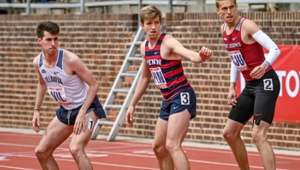 Villanova's Sean Dolan appears with other runners on the track.