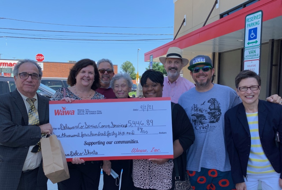 Wawa makes a charitable donation.