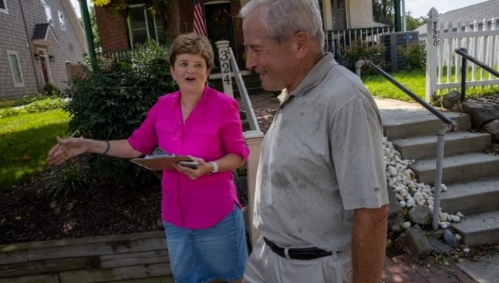 Deb Ciamacca with her friend Bill Clinton in Media.