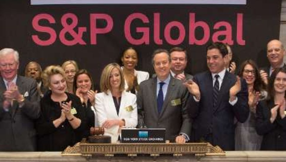 S&P Global featured at the New York Stock Exchange.
