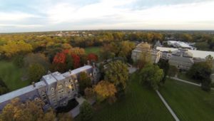 An aerial view of the Haverford College campus, one of the top colleges in the U.S.