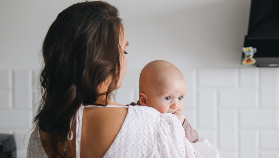 A mother and her baby