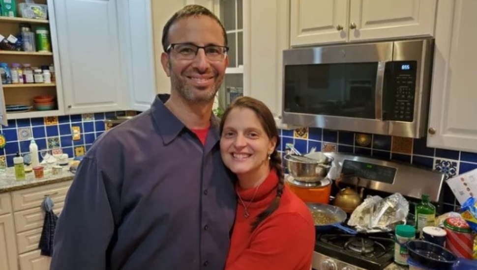 Jeff and Lisa during the holidays.
