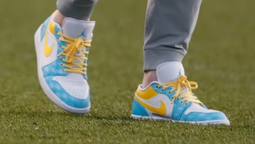 Jim Curtin's custom Nike sneakers.