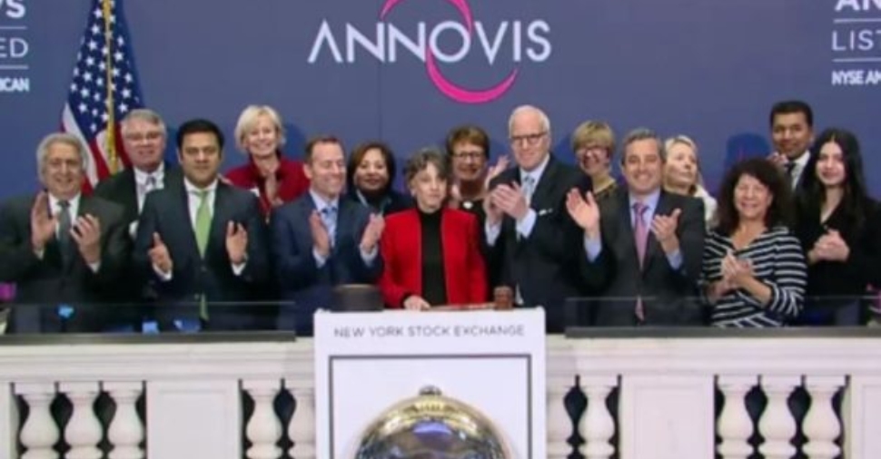 Annovis executives at the New York Stock Exchange.