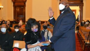 Councilman Richard Womack Jr. at the swearing in ceremony Jan. 3.