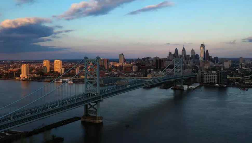 city with river and bridge