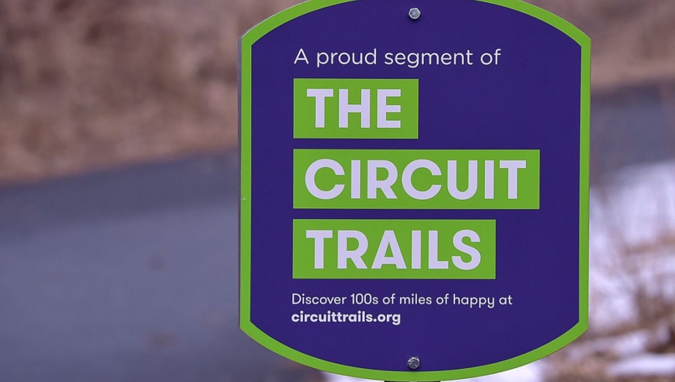 A sign along one of Delaware County's trails.