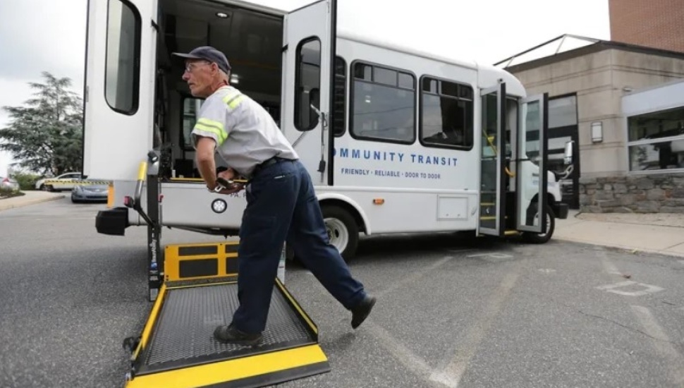 Mike Williams prepares to pick up a passenger at Crozer-Chester Medical Center.