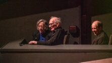 George Crumb at Alice Tully Hall with two other audience members.
