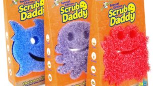 3 Scrub Daddy sponges.