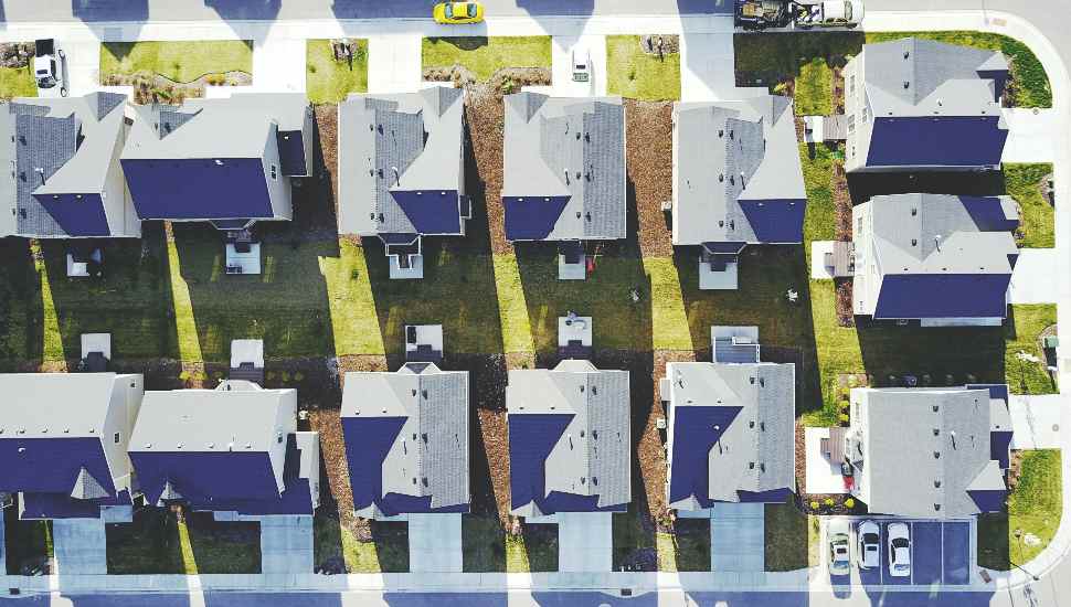 rows of houses