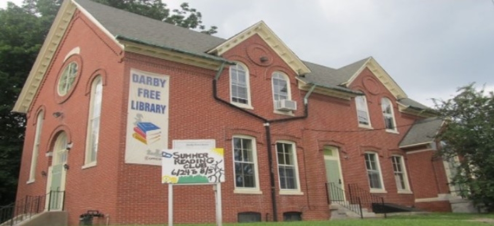 The Darby Free Library building.