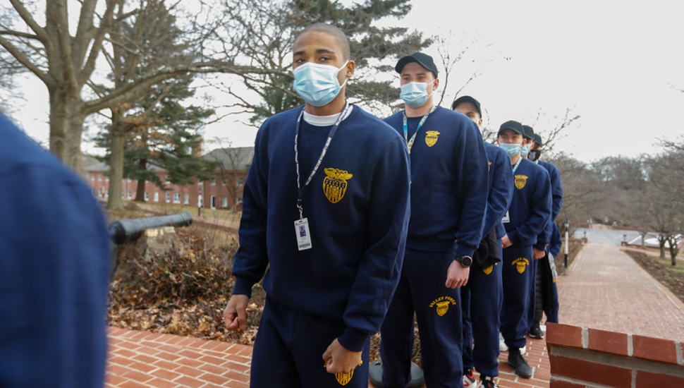 Members of the Valley Forge Military Academy plebe class for the spring semester.