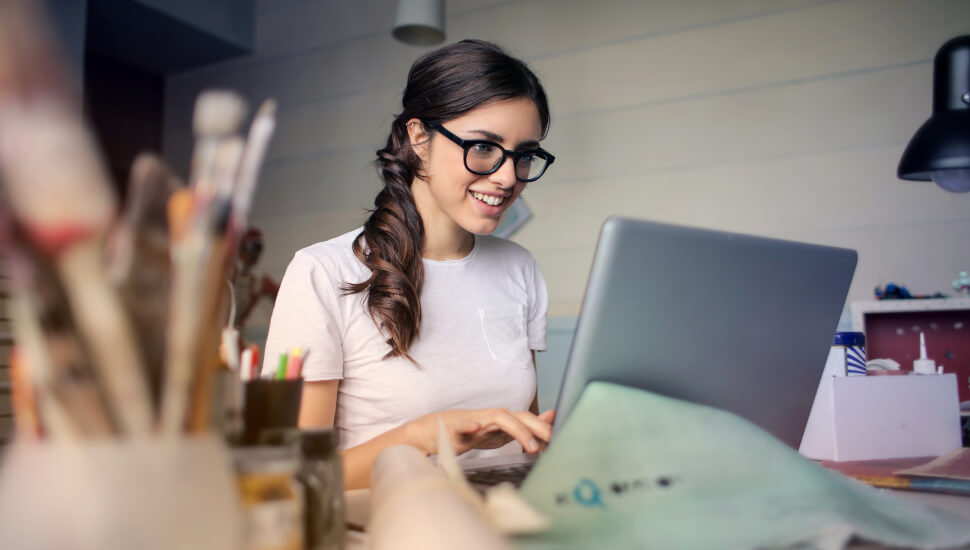 Young Professional in her studio