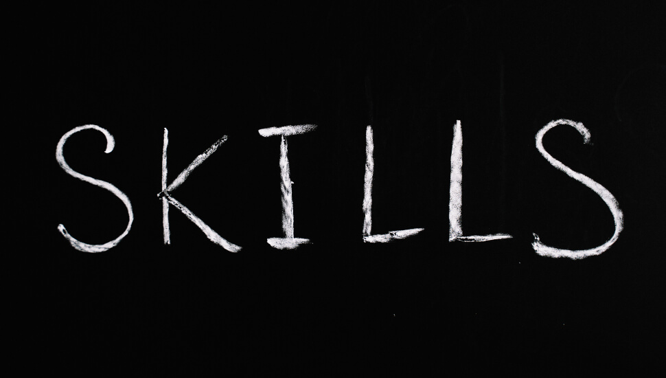 Skills Written on a Chalkboard