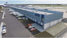 Rendering of the new airport facility, part of its cargo expansion.