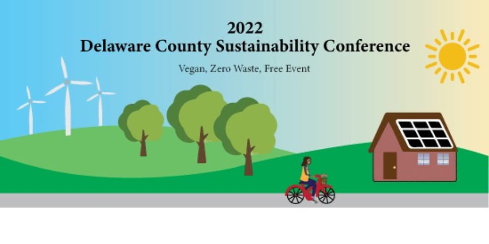 An advertisement for Delaware County's Sustainability Conference