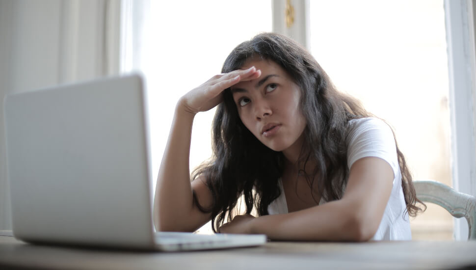 Annoyed woman