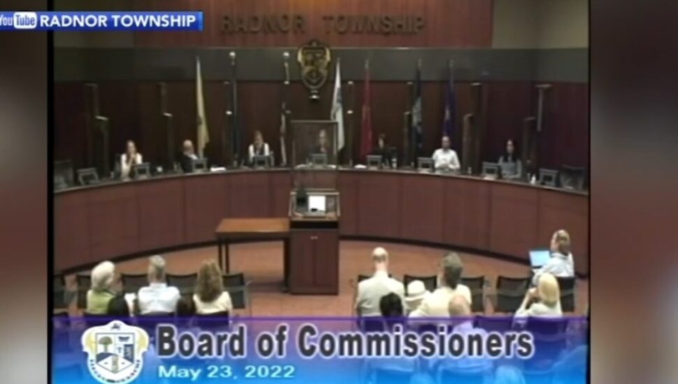 Radnor Township Board of Commissioners discuss a local abortion ordinance.