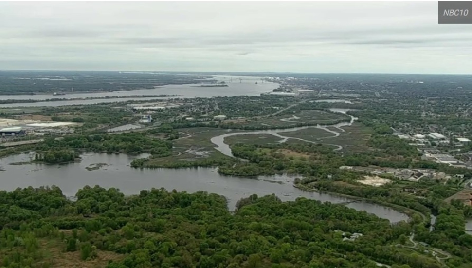 The floodplains around Philadelphia International Airport.