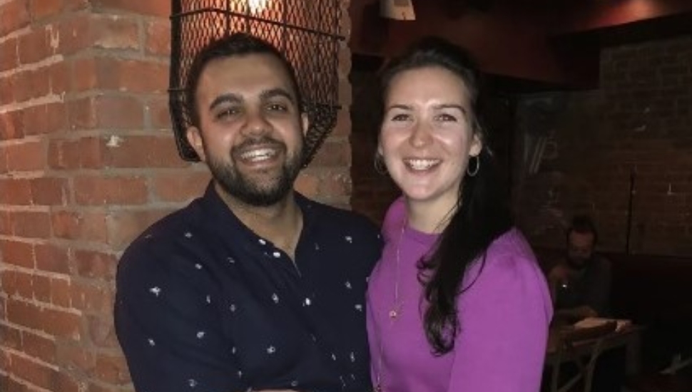 One of the first photos of Shreyas Bendre and Colleen McGroarty as a couple