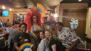 Individuals gather at the 2021 Pride Night at 2312 Garrett Bar in Upper Darby