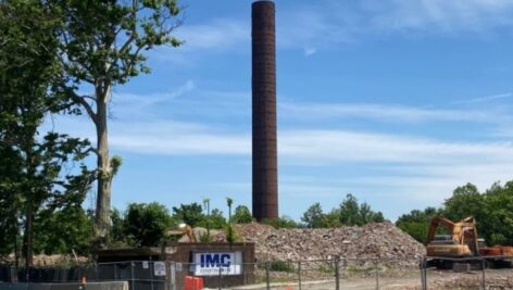 A smokestack in Marcus Hook