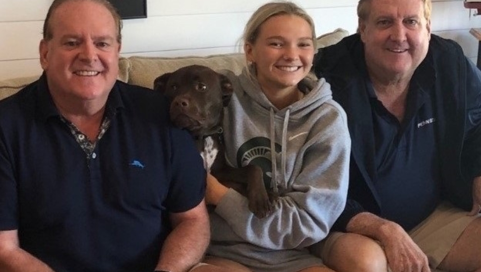 Drew Reilly (right), with daughter, Alyssa, and his brother, Rick Reilly..
