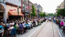 Diners out on State Street in Media