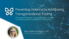 A picture of Amy Yetter-Scroggin promoting her talk at the Trauma Conference.