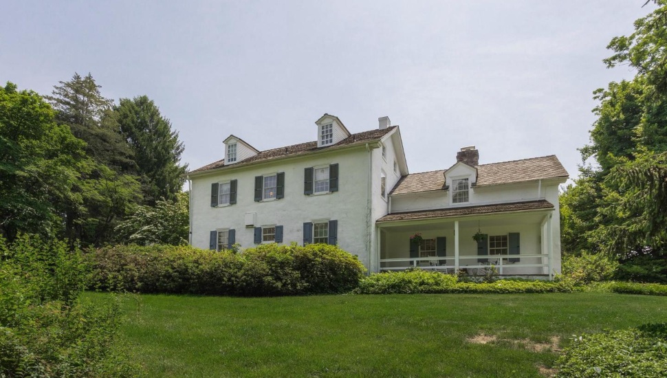 Front of a farmhouse in Glen Mills