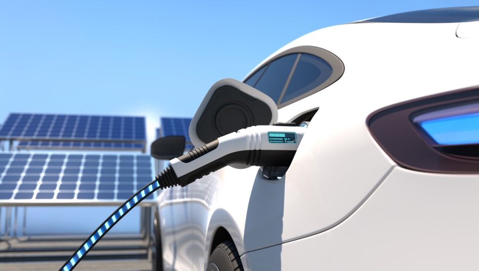 electric vehicle being charged