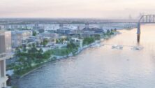 An artist rendering of the proposed Chester waterfront redevelopment