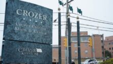 A sign for Crozer Chester Medical Center, part of the Crozer Health hospital system being considered by ChristianaCare