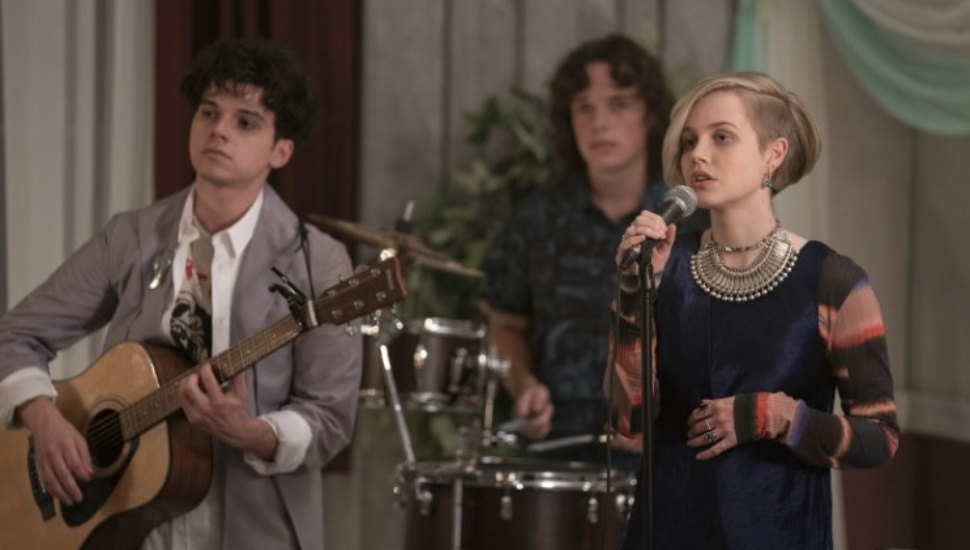 Angourie Rice, Drew Scheid, and Anthony Norman in Mare of Easttown.