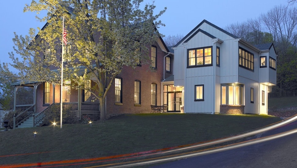 remodeled brick schoolhouse