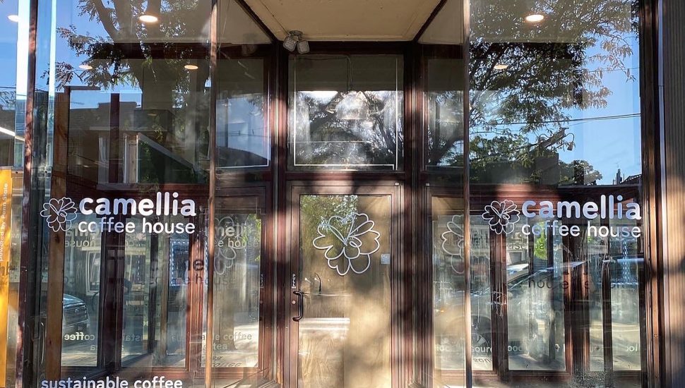 The exterior of Camellia Coffee House in Lansdowne