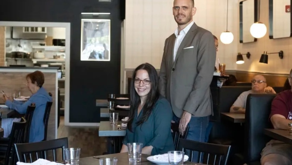 Christine Nigro and Scott Brayton at Roz & Rocco's in Broomall.