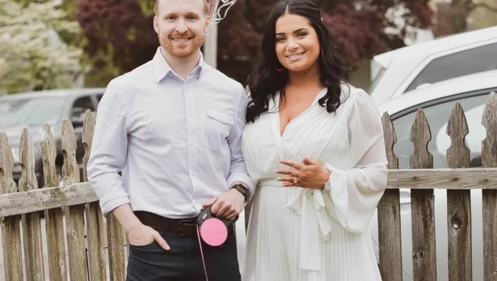 Josh and Sarah at their engagement party.