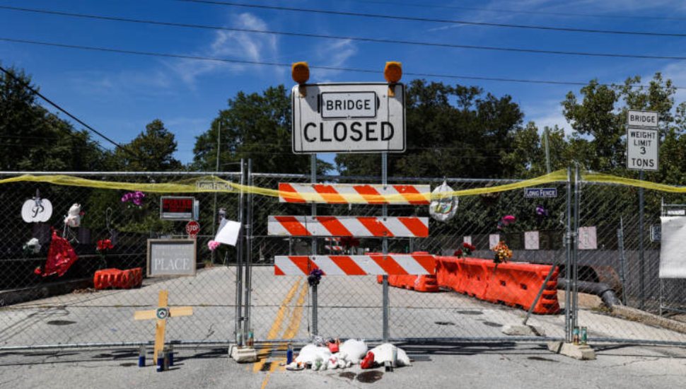 The closed Sellers Avenue bridge in Ridley Park