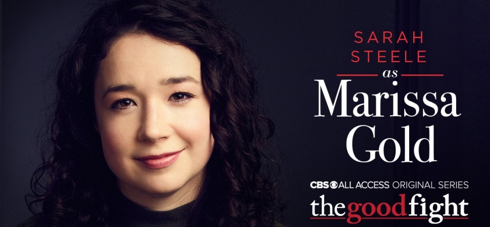 A Twitter promotion for Sarah Steele's character on The Good Fight when it was on CBS All Access