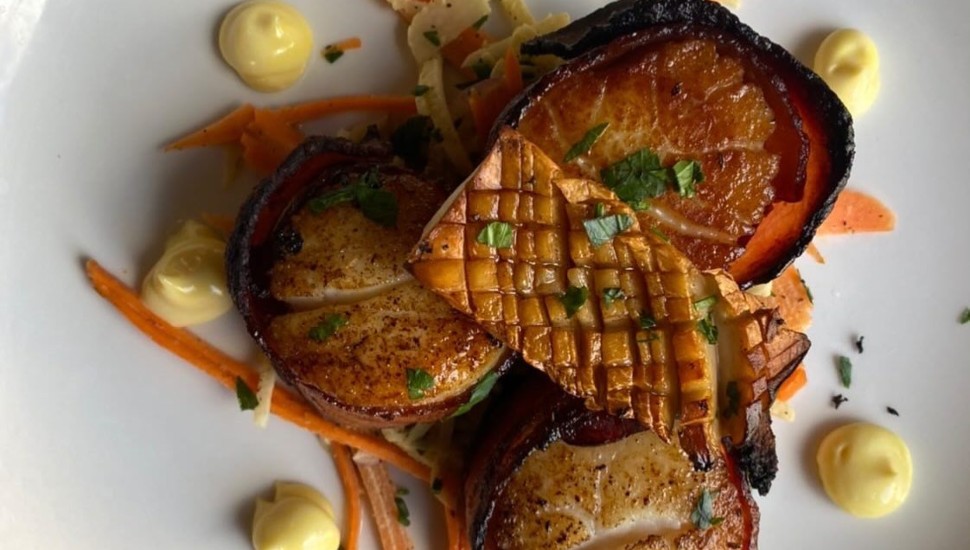 Maine scallops on the Shore to Shore tasting menu at Silverspoon in Wayne
