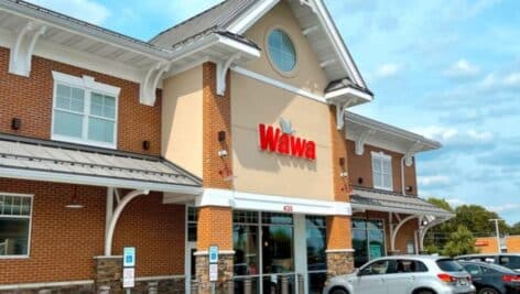 the exterior of a Wawa store