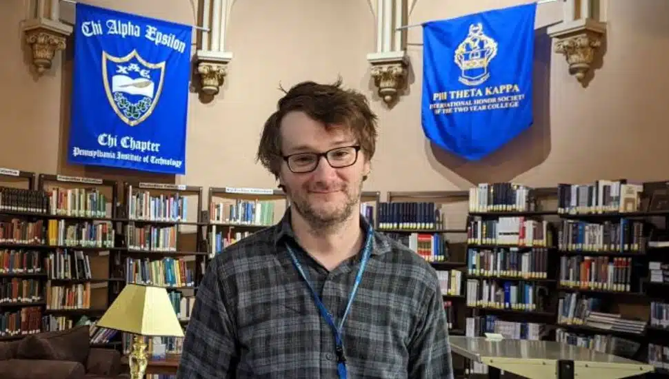 Patrick Lyons, the new library director at the library of the Pennsylvania Institute of Technology in Media