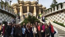 Students and faculty traveling in Barcelona, Spain during Fall Break in 2016.