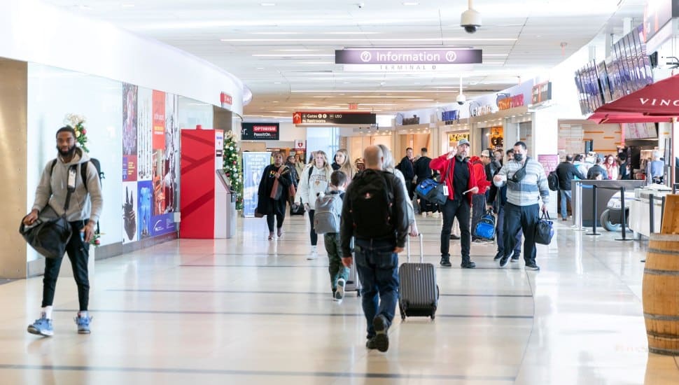 travelers at Philadelphia International Airport